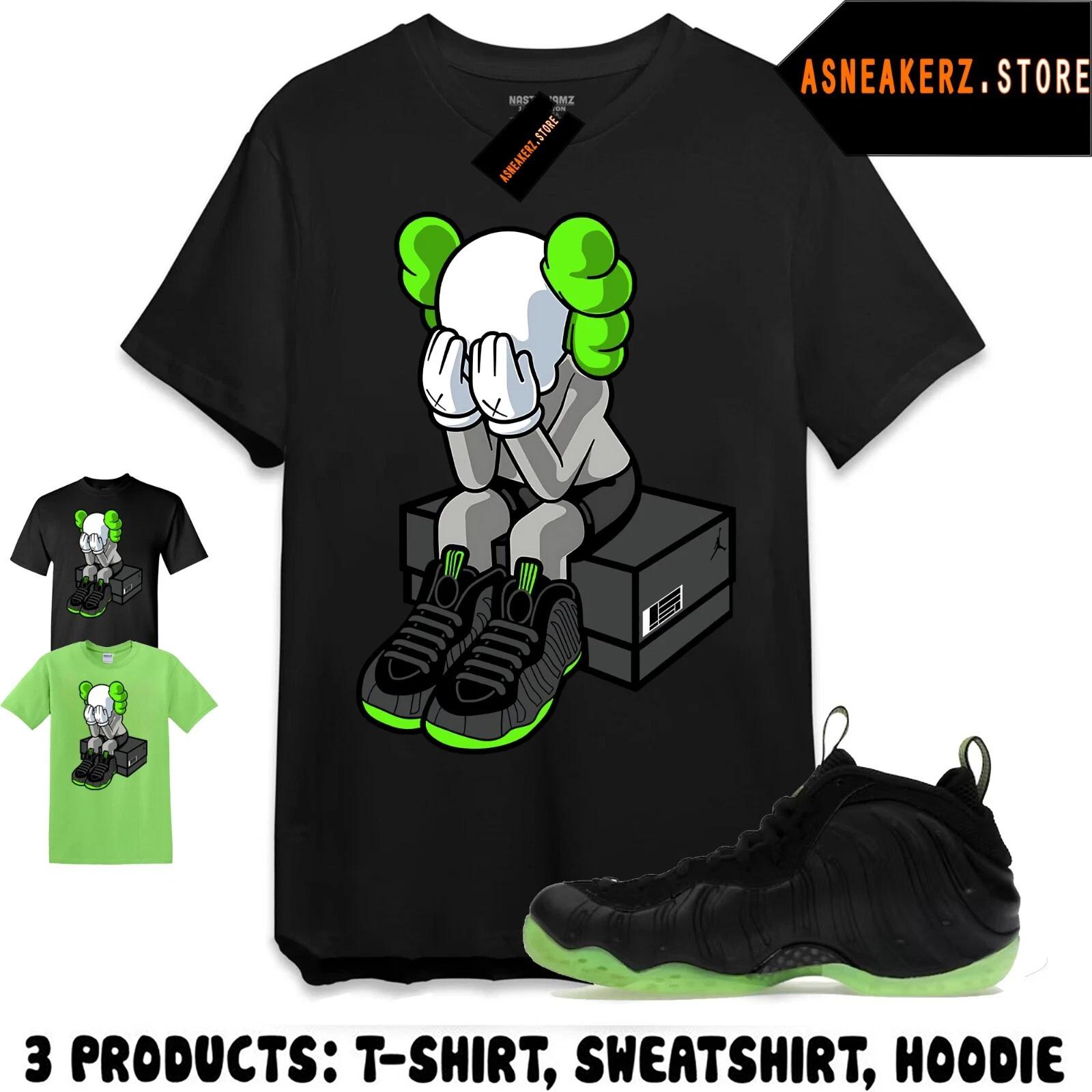 

Tee Shirt Matching Foamposite One Black Volt To Match Sneakerhead Kaws T shirt 4XL