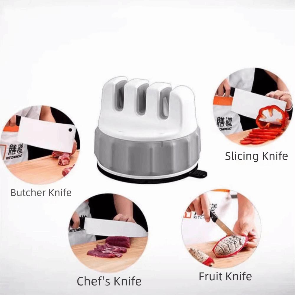 Stainless Steel Mini Cutter Sharpener 3 Stages Cutter Whetstone Sharpening Stone  Kitchen