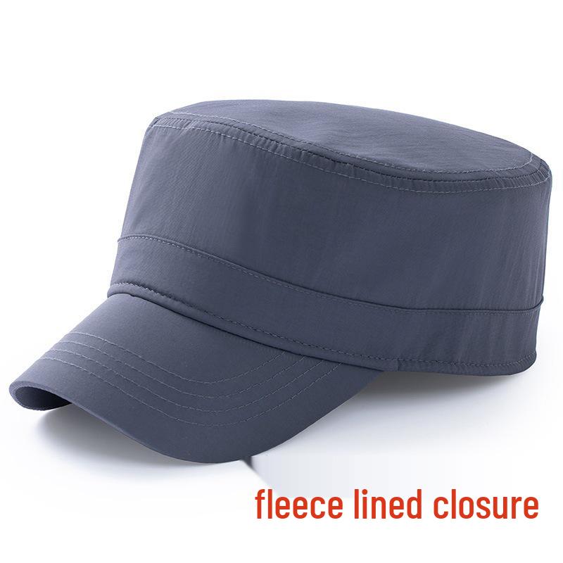 Men's Plus Size Quick-Drying Flat Top Hat - Trendy, Warm & Versatile for Autumn/Winter
