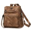 Vintage Soft Leather Backpack Women's Large Capacity Multi-use Shoulder Bag