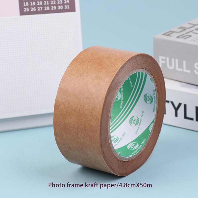 Brown Kraft Paper Tape Recyclable Packing Tape Ecofriendly Self Adhesive Gumed Kraft Tape For Packing Shipping