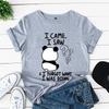 Unisex WoUnisex Tshirt Panda Lovely Trend Fashion Shirt Panda I Came I Saw Cartoon Female Graphic Top Tee T-Shirts Sarcastic Tshirts Y2k