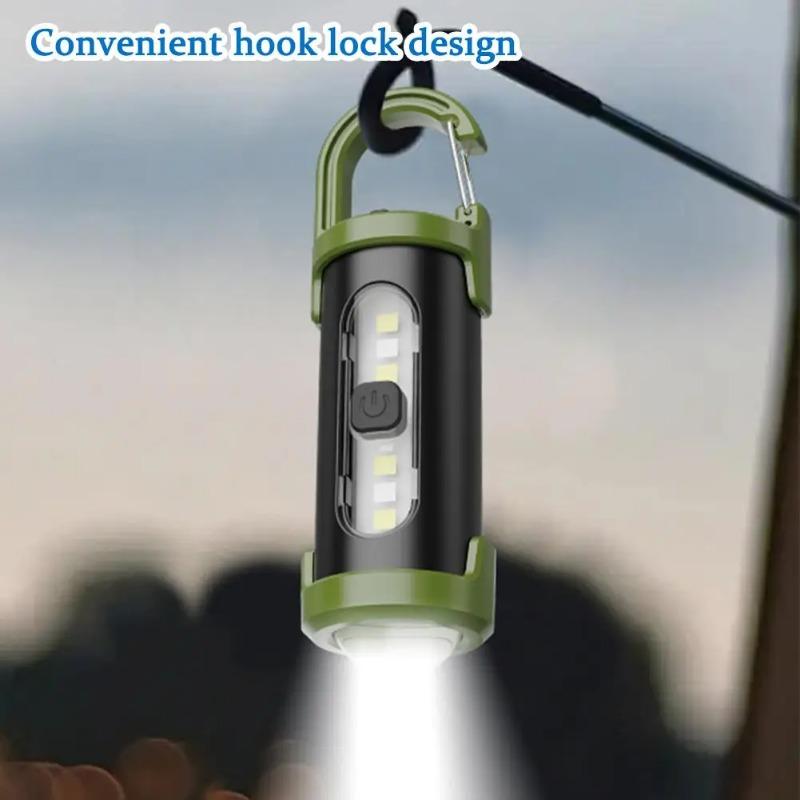 Rechargeable Keychain Flashlights,EDC COB Work Light Torch Ultra Bright Flashlight,Portable Lantern For Searching Hiking