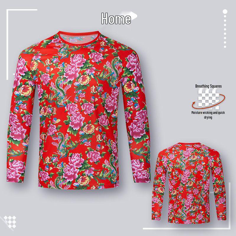 

Унисекс футболка для марафона с длинным рукавом и быстросохнущим материалом от беговой команды Northeast Big Flower L