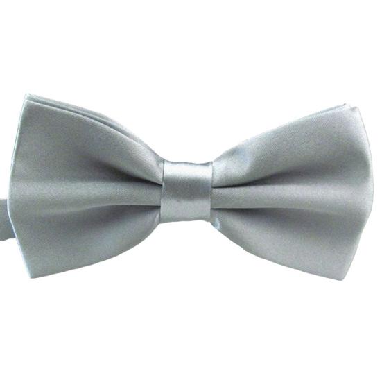 Men Tie Bow Smooth Solid Color Adjustable Lightweight Korean Style Wedding Tie for Party Banquet Prom