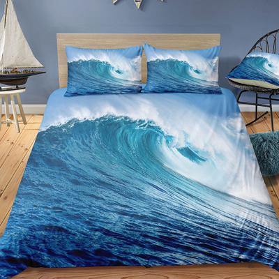 Dream NS Set Biancheria da Letto Natura Moderna Stampa Digitale 3D Spiaggia Cocco Estate Camera da Letto Copripiumino Federa Kit Biancheria da Letto