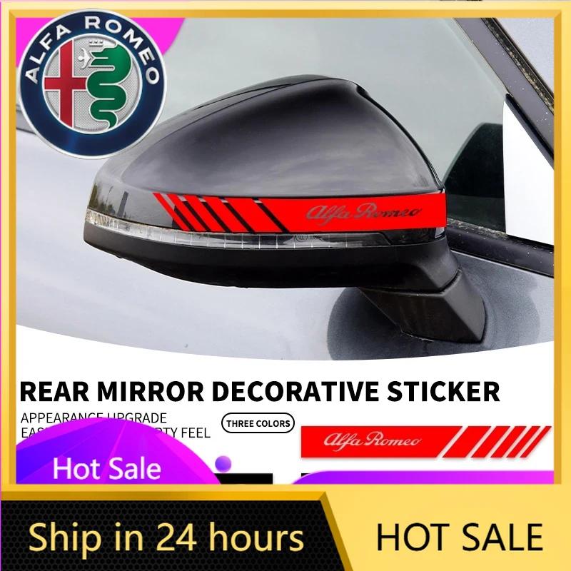 Autoaufkleber für Alfa Romeo 2x Auto-Rückspiegel Seitenaufkleber Streifenaufkleber Fahrzeugkarosserie Zubehör für Alfa Romeo 4C 159 Spid