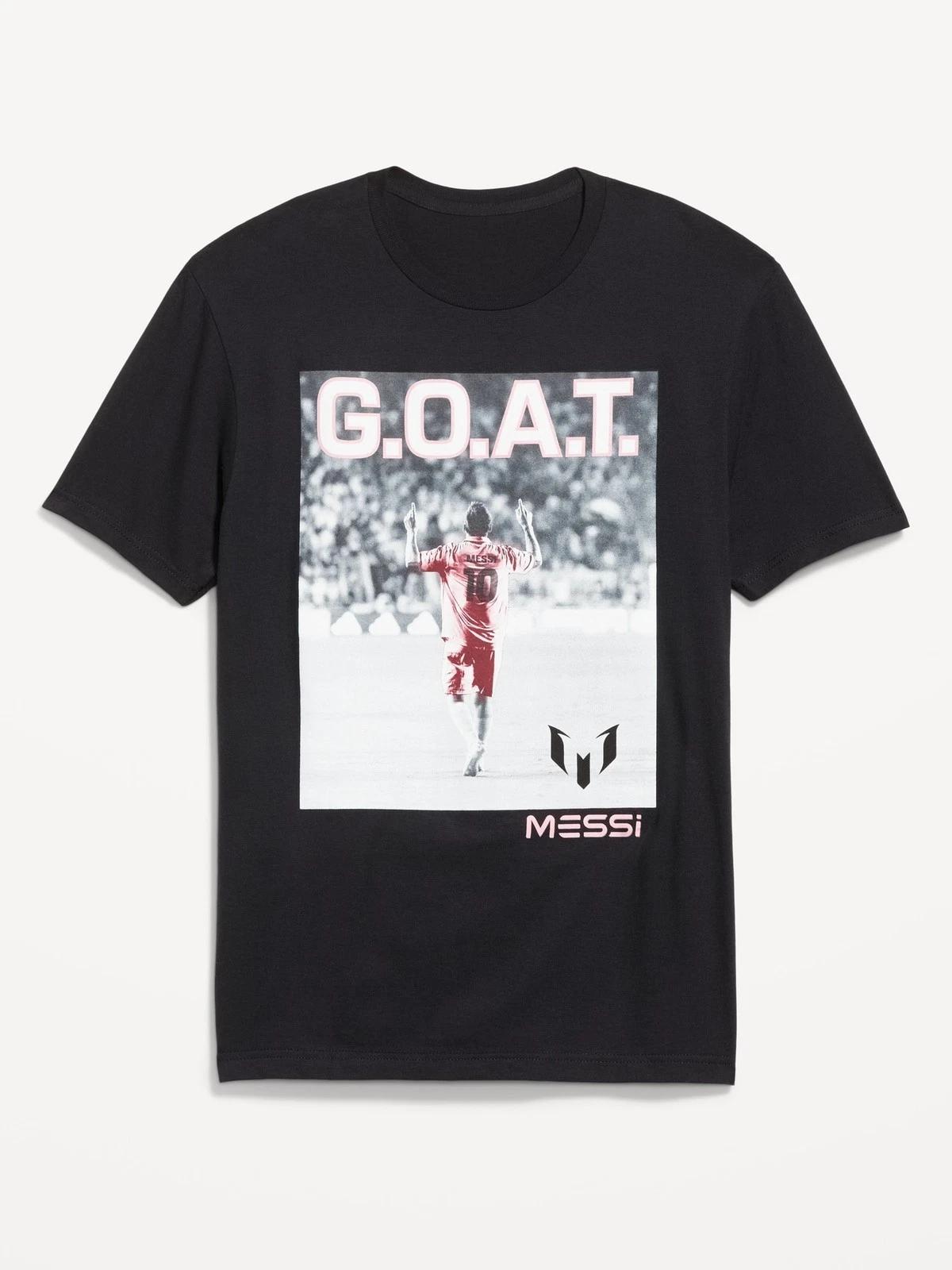 

MESSI Little Boy s Black Arms Up GOAT Graphic T-Shirt, Sizes 2T - 5T. New! 120