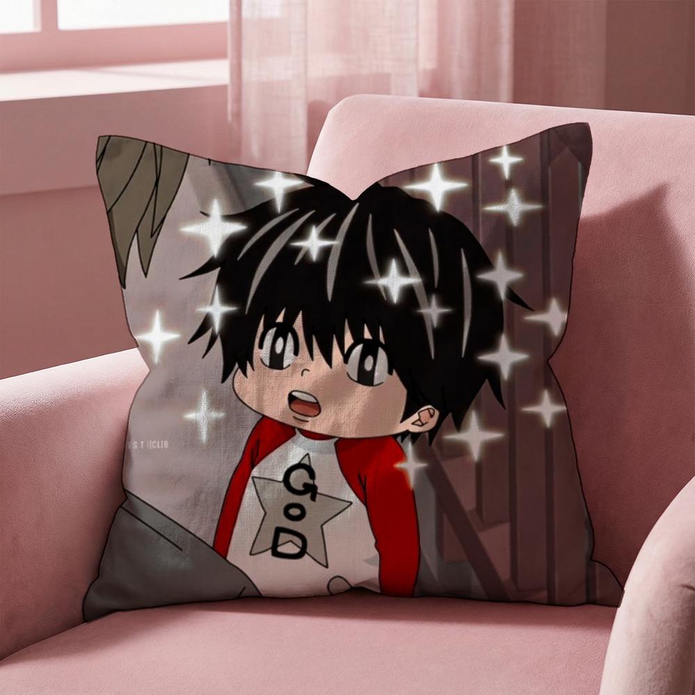 K-Kotaro Lives Alone Cushion Cover Multi-Scene Pillow Cover for Home & Car - Reversible, Soft & Durable for Daily Use