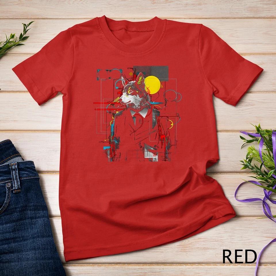 Wolf geometric, art animal motif, wolf T-Shirt Unisex T-shirt 8 4XL