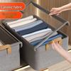 Foldable Clothing Storage Box with Compartments - Large Capacity, Dustproof Organizer for Clothes and Sundries.