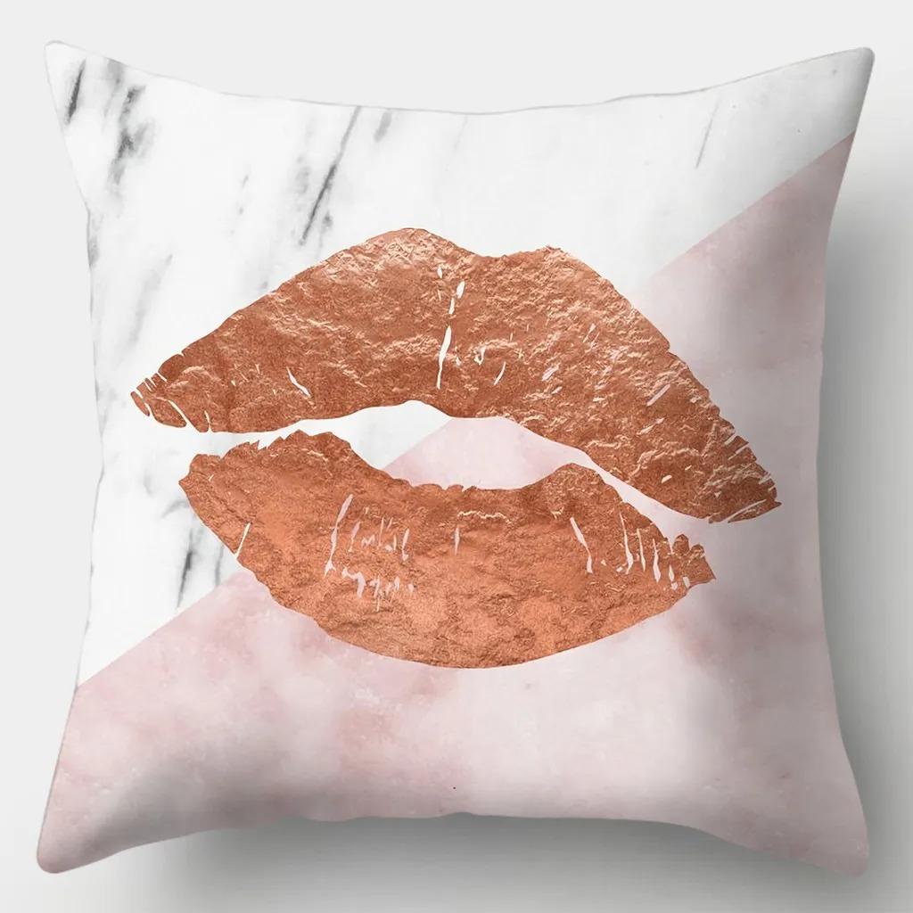 Office Living Room Home Pillowcase Pink Geometric Pillowcase Car Ornaments