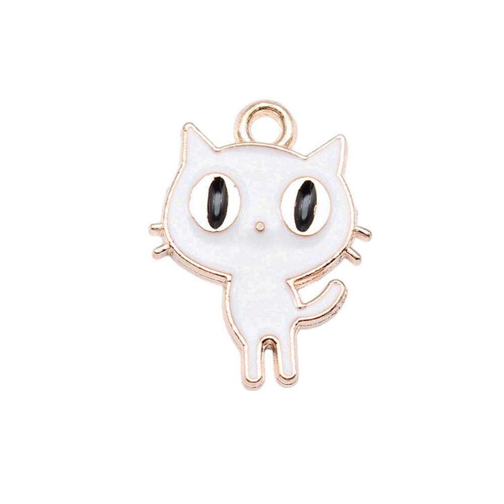 Enamel Charms Cats Pendants For Cute Pet Lover Jewelry Making Accessories