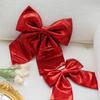 Exquisite Cloth Sequin Fabric Bow No-fading Gold/Pink/Red Hanging Xmas Ornament Christmas Bow Decoration Home Decor