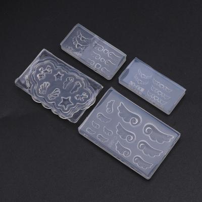 4 ks Silikonové formičky na nehtové umění Andělská křídla pro DIY dekoraci nehtů Nástroje Formy na vyřezávání nehtového umění Šablony Nástroj pro manikúru