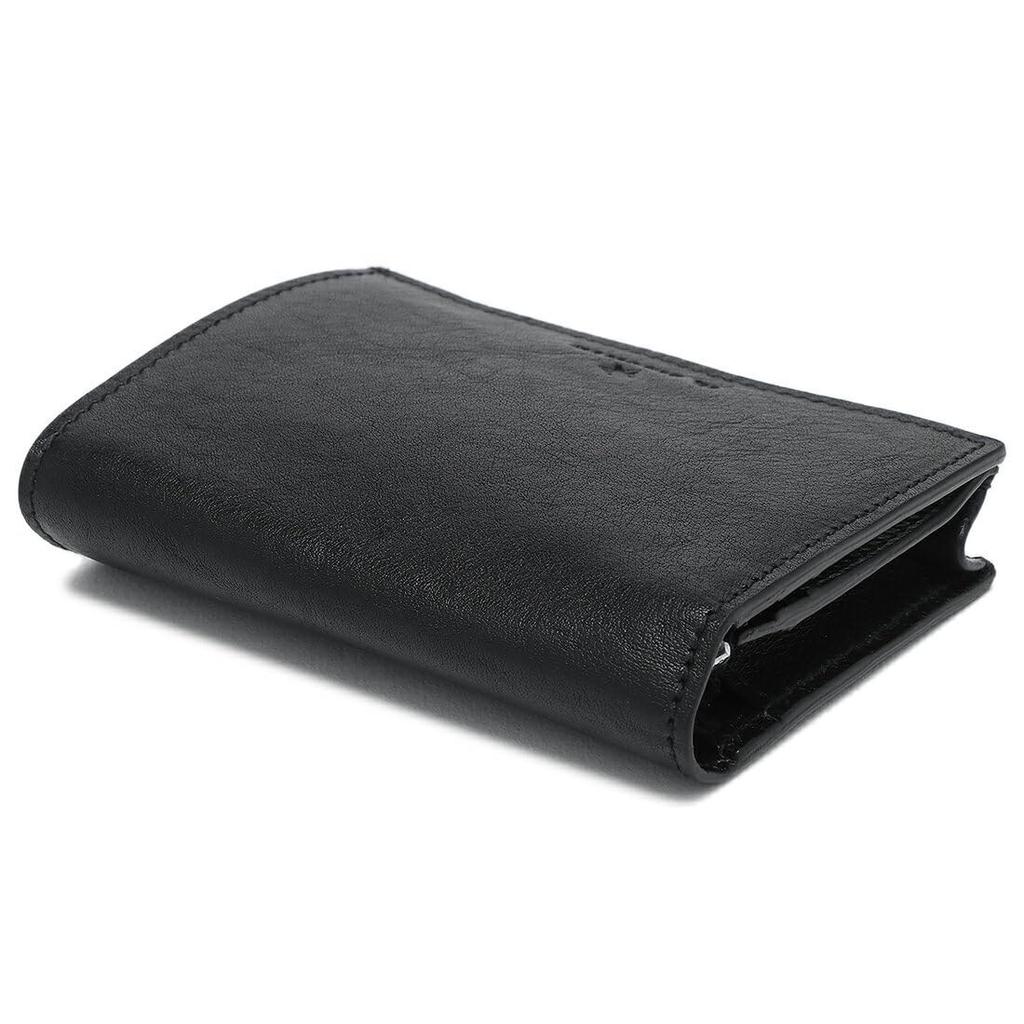 IL BISONTE Compact and SSW014 PV0001 BK238 Bi-fold Wallet, Black, Men's Women's, [Used]