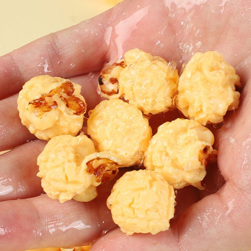PVC Artificial Popcorn Miniature Mini Lifelike Popcorn Model Handicrafts Cute Simulation Popcorn Window Display Props