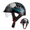 2025 new classic retro motorcycle helmet lightweight ABS material for men and women riding pedal breathable lining half helmet