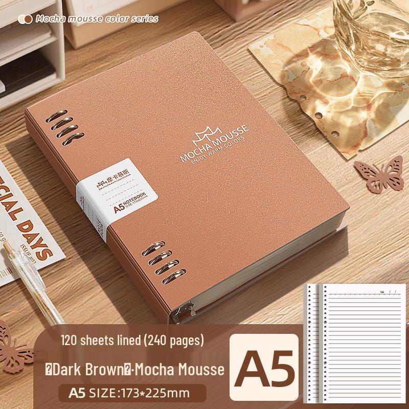 B5 Loose-Leaf Notebook with Detachable Ring - Comfortable High-Value Minimalist Binder Diary