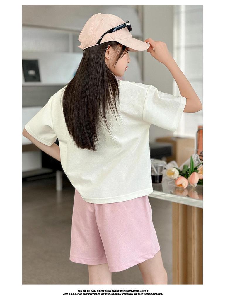 Girls' Academy Style Polo & Shorts Two-Piece Set