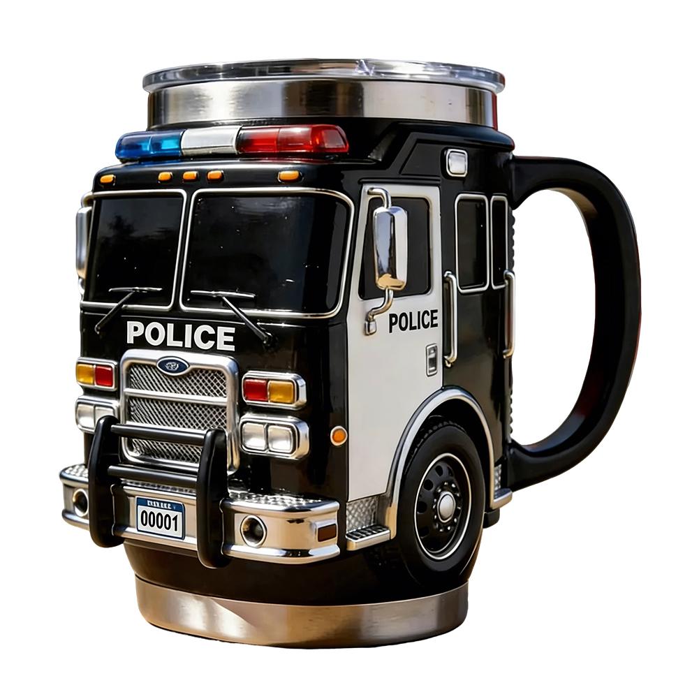 

Fire Rescue Mug for the Bravest Fire Truck Coffee Mug Stainless Steel Insulated Tumbler for Firefighters Station Gift 301-400ml