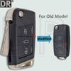 DR Old Model Modified HU66 Flip Car Key Shell Case For VW Volkswagen Golf 4 5 Passat B5 B6 Bora Touran Jetta Seat Skoda Polo