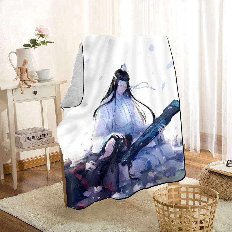 Cute Anime Mo Dao Zu Shi Throw Blanket Personalized Blankets On For The Sofa/Bed/Car Portable 3D Blanket For Kid Home Textiles