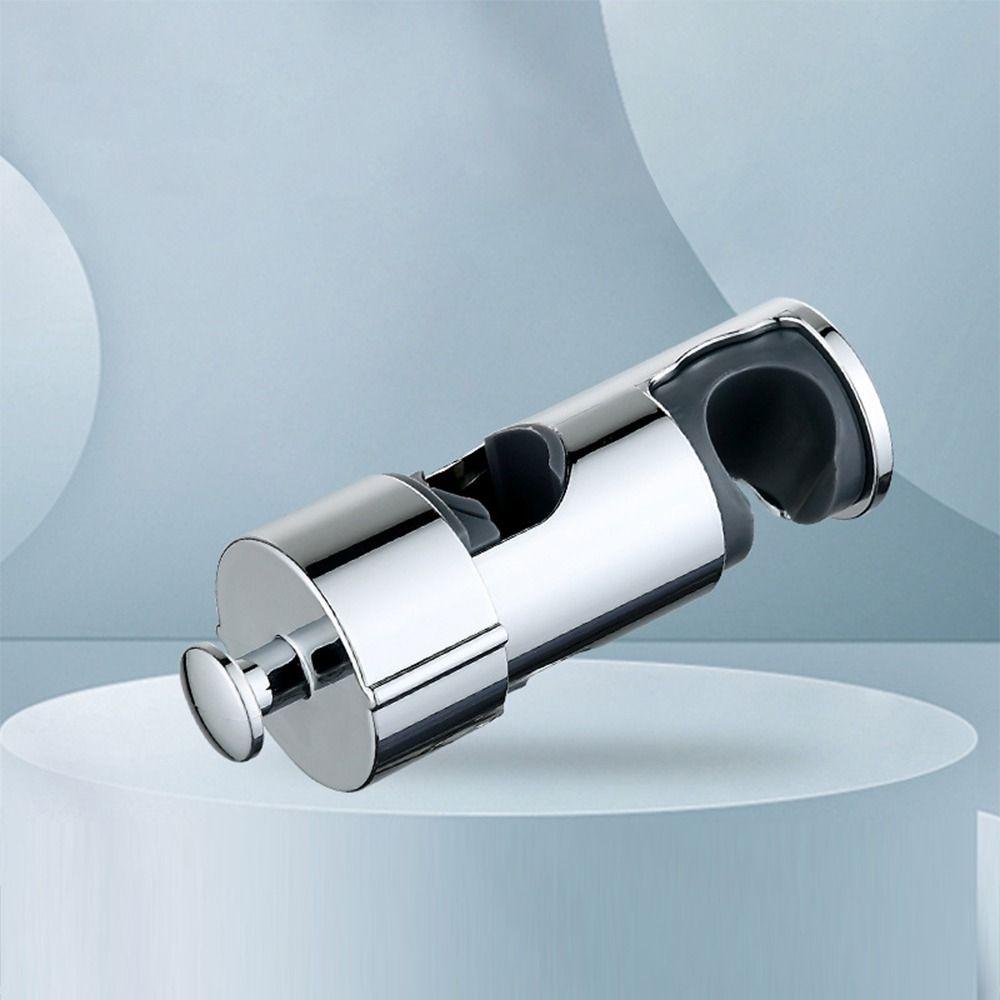 Round Pipe Shower Head Holder Adjustable Replacement Sprayer Fixed Base Rotatable Riser Rail Bracket Hardware Bath Accessories