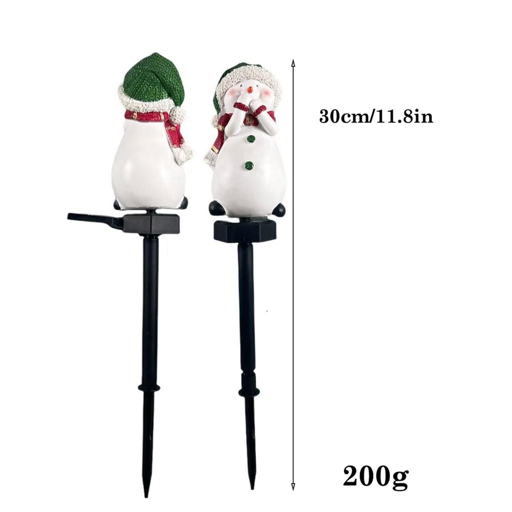 3Pack Solar Stake Lamp Christmas Snowman Lawn Lamp Courtyard Lamp Waterproof Holiday Decoration Atmosphere Landscape Lamp