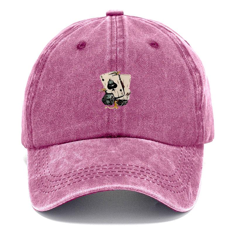 Theme Racing Hat Night Game Party Adjustable Cap Dad Pattern Dice Poker Men Cap Baseball Cotton Washed Vintage Hats Street Style Urban Streetwear