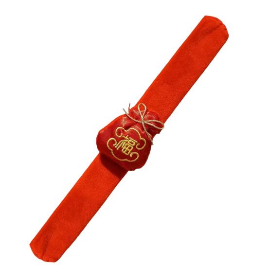 Brățară palmă de Anul Nou Chinezesc Roșu Desene Animat Dragon Leu Fuzzy Anul Dragonului Snap Band Decorare Copii Adulti Cadou Festivalul de Primăvară