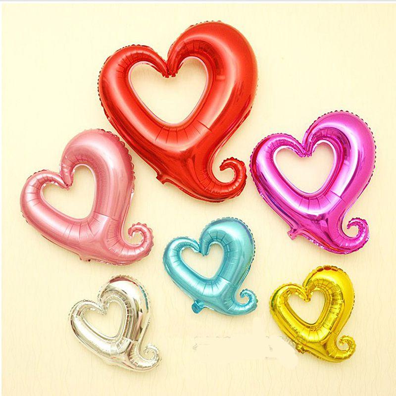 Hook Helium Heart Wedding Birthday Party Valentines Day Heart Foil Balloon