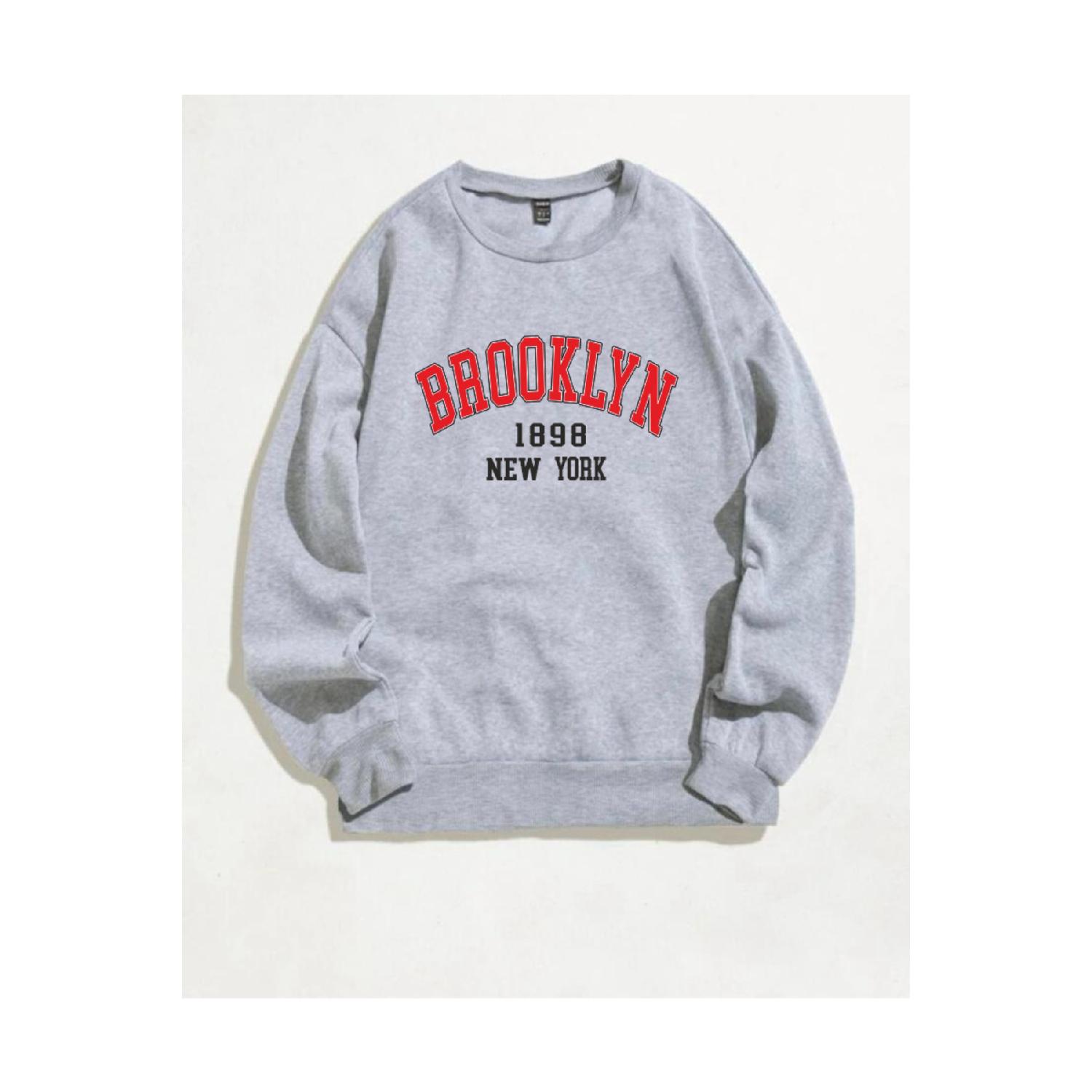 

Толстовка унисекс Oversize с принтом Brooklyn 1898 S серый
