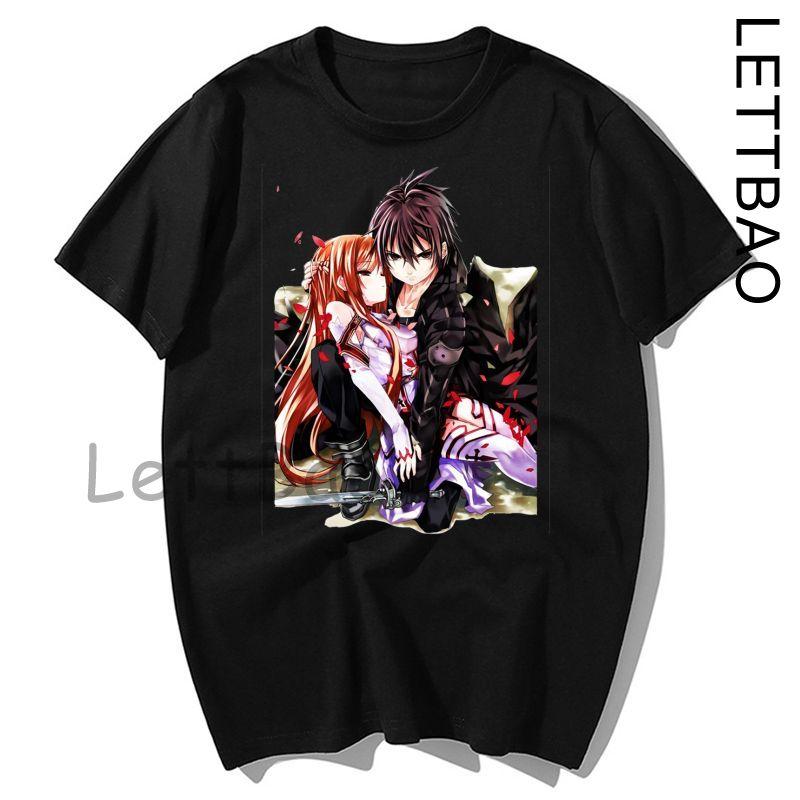 Japanese Anime Men Sword Art Online T Shirt Fashion Print Summer Women Novelty Cotton Short