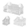 Aquarium Plant Holder Hanging Fish Tank Plant Pot with Suction Cups Clear