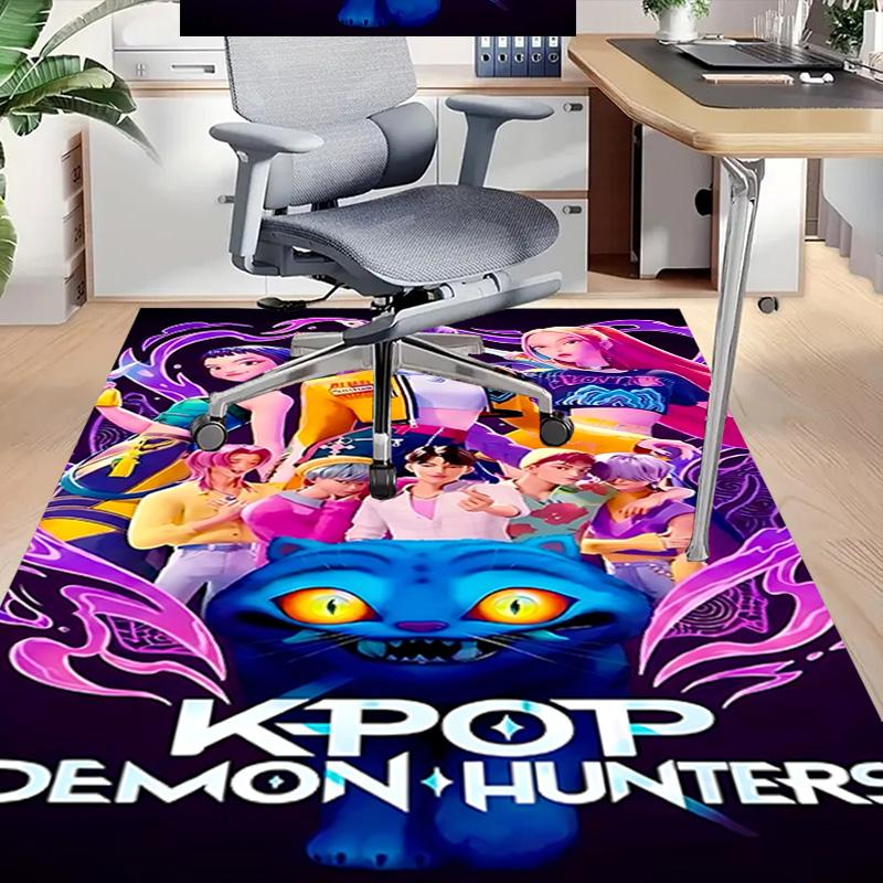 Kpop Demons Carpet For Playroom Bedroom Living Room Sofa Home Decorkids Game Area Rug Nonslip Floor Mat