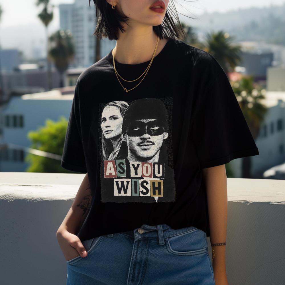 Princess Bride Tshirt Punk Westerly As You Wish Pattern Tshirt Casual Printed Womens Tshirt