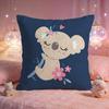 Cute Koala Vibes Cushion Cover Premium Comfort Reversible Pillow Cove Two In One Design for Any Room  Car Interior