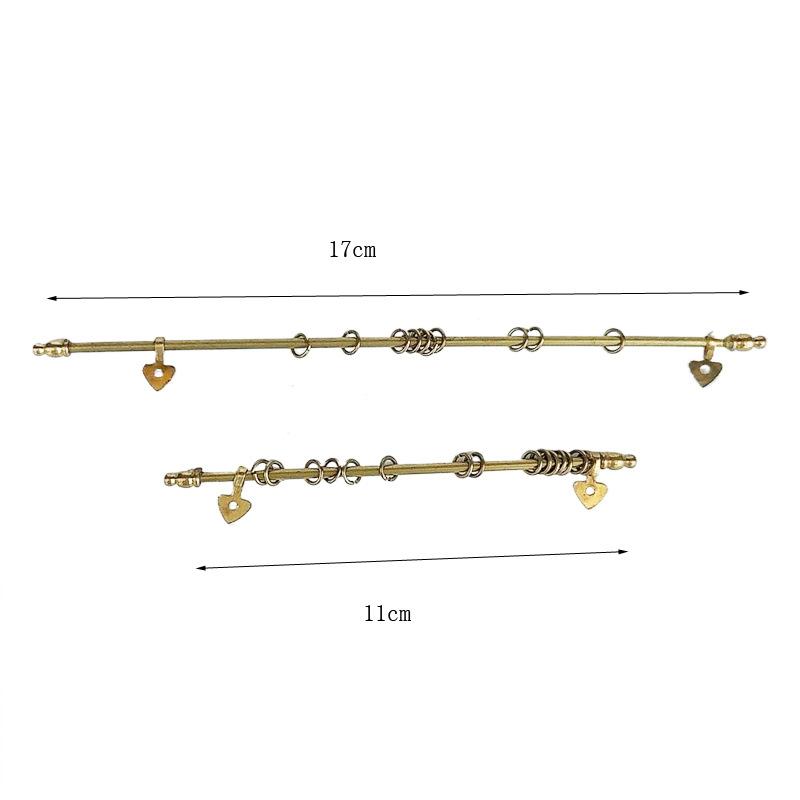 1 Stück Puppenhaus Abnehmbare Metall Vorhangstange Miniaturmodell Kinder Handgemachtes Spielzeug Puppenzubehör