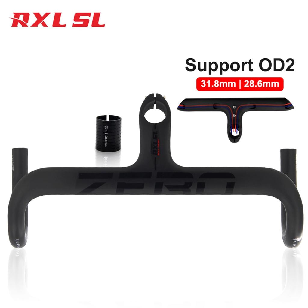 RXL SL Integrated Stem Handlebars, 28.6/31.8mm, Road Bike Handlebars, 420x100mm, Carbon Fiber Handlebars, Lightweight, UD Matte Finish