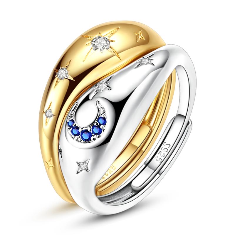 Original 925 Silver Adjustable Rings Eyes Clover Cat Dog Classic Design Ring High Quality Ladies Jewelry For Vacation