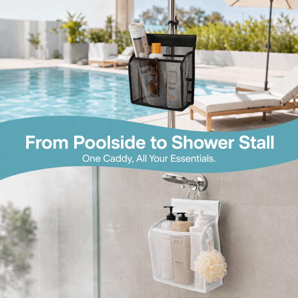 Breathable Shower Storage Basket Mesh Toiletry Organizer Bath Basket Hanging Shower Bag  Dormitory