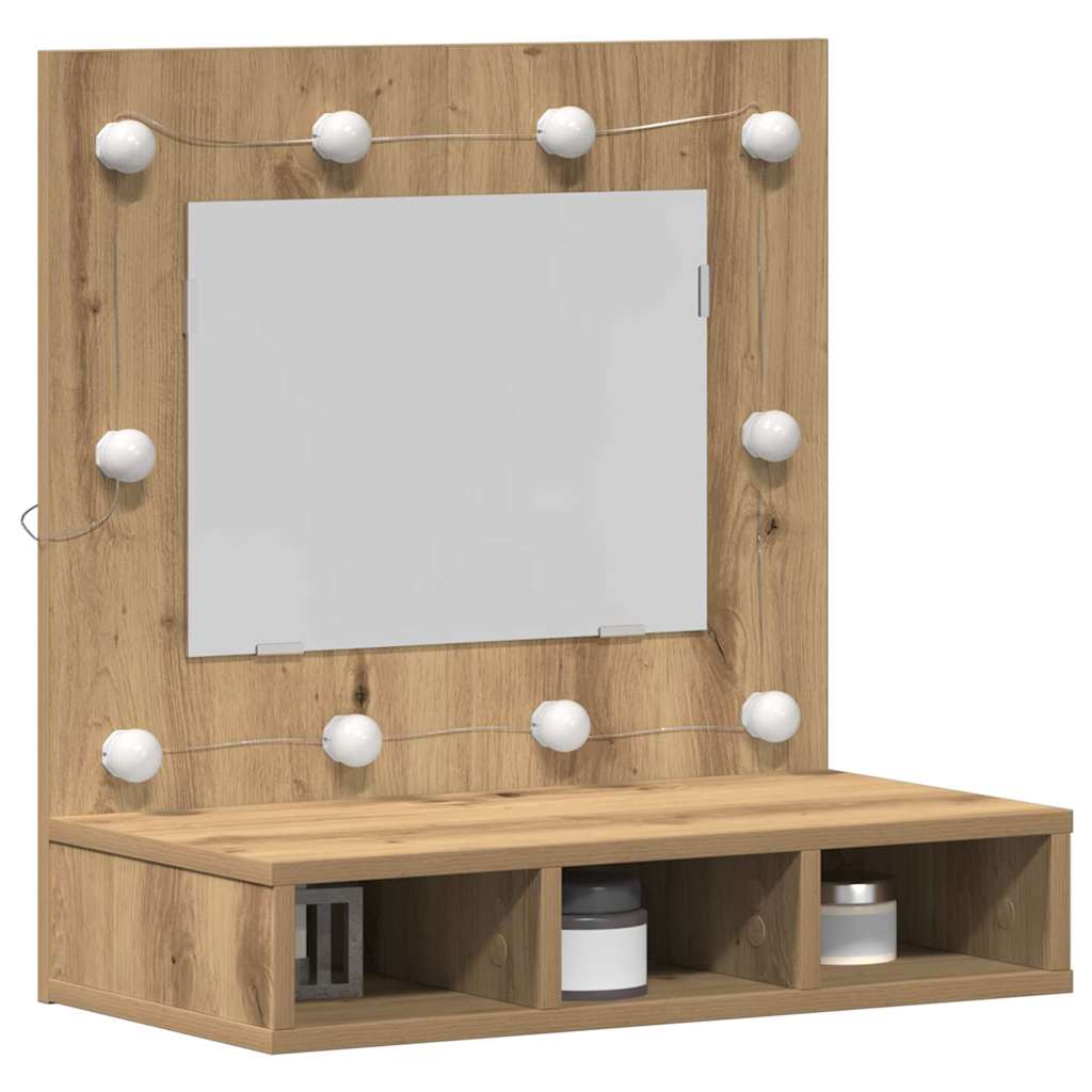 Mirror Cabinet Artisan Oak 60 X 31.5 X 62 Cm Engineered Wood