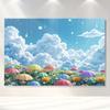 2D Colorful Umbrella Floral Sky Tapestry Wall Hanging