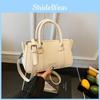 Pu Color Solid Small Crossbody Handbag Women Inner Pouch Zipper Top Bags Travel