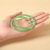 2Pcs/Set Imitation Natural Jade Solid Color Jingle Bangles Vintage Palace Simple Glass Bracelet Chinese Style Ancient Jewelry