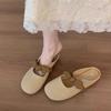 French Bag Head Half Slippers Summer Wear Spring New Lazy Half Drag Flat Bottom Evening Breeze Gentle Sandals