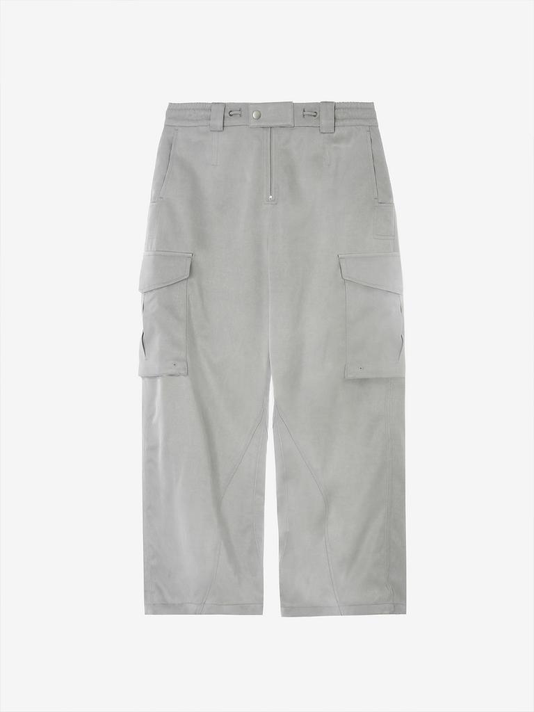 Lige Front Zip Cargo Pants Ash Gray