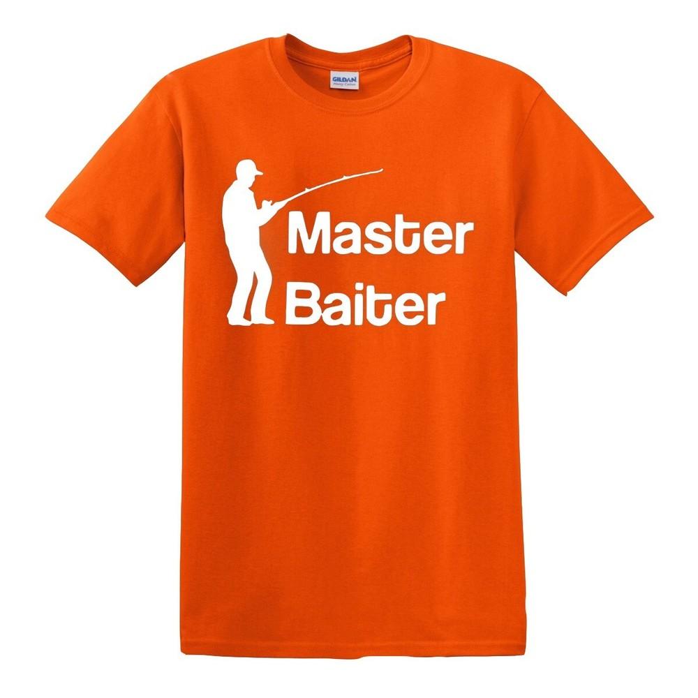 Master baiter t shirt funny mens fisherman fishing gift present idea tee top 2XL