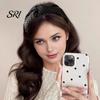 French Style Headband Women Dot Print Knotted Design Wide Brim Leisure Casual Sponge Padding Hair Hoop Accessory Rounded Head Shaping Band